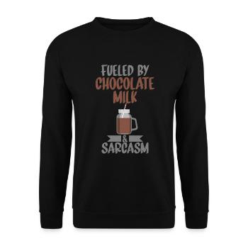 Cadeaux pour amateurs de lait au chocolat - Sweat-shirt Unisexe - noir - Devant - Alina (178cm) & Michal (187cm)