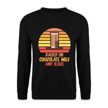 Cadeaux pour amateurs de lait au chocolat - Sweat-shirt Unisexe - noir - Devant - Alina (178cm) & Michal (187cm)
