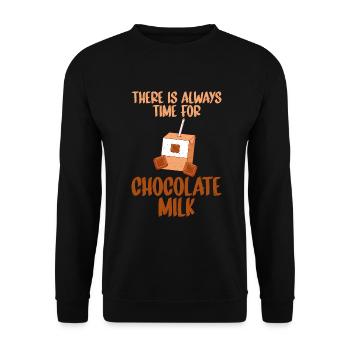Cadeaux pour amateurs de lait au chocolat - Sweat-shirt Unisexe - noir - Devant - Alina (178cm) & Michal (187cm)
