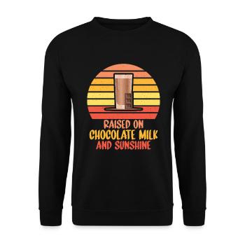 Cadeaux pour amateurs de lait au chocolat - Sweat-shirt Unisexe - noir - Devant - Alina (178cm) & Michal (187cm)