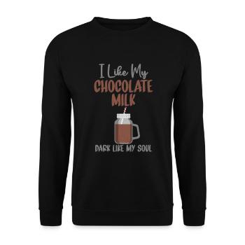 Chocolate Milk Lover Gifts - Unisex Sweatshirt - black - Front - Alina (178cm) & Michal (187cm)