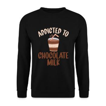 Cadeaux pour amateurs de lait au chocolat - Sweat-shirt Unisexe - noir - Devant - Alina (178cm) & Michal (187cm)