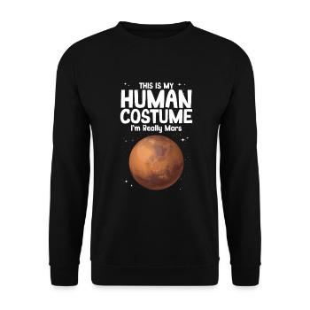 Mars - Unisex Sweatshirt - black - Front - Alina (178cm) & Michal (187cm)