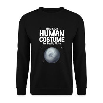 Pluto - Unisex Sweatshirt - black - Front - Alina (178cm) & Michal (187cm)