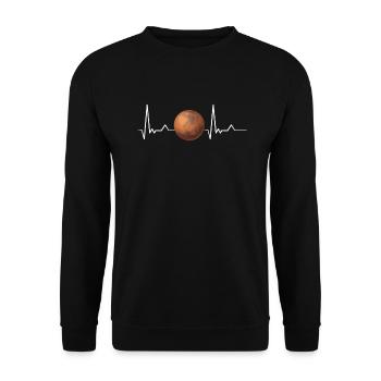 Mars - Unisex Sweatshirt - black - Front - Alina (178cm) & Michal (187cm)