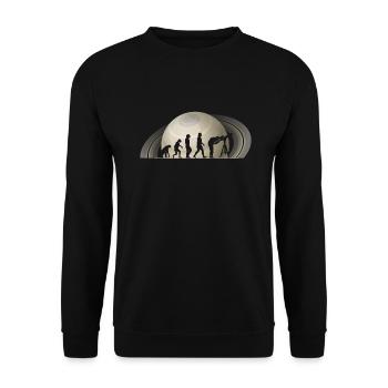 Saturn - Unisex Sweatshirt - black - Front - Alina (178cm) & Michal (187cm)