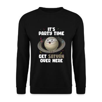 Saturn - Unisex Sweatshirt - black - Front - Alina (178cm) & Michal (187cm)