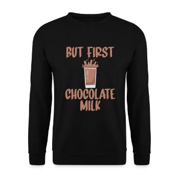 Cadeaux pour amateurs de lait au chocolat - Sweat-shirt Unisexe - noir - Devant - Alina (178cm) & Michal (187cm)