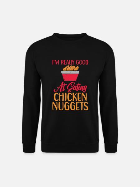 Chicken Nugget Geschenke - Unisex Pullover - Schwarz