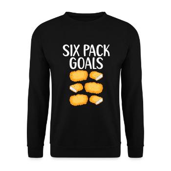 Chicken Nugget Gifts - Unisex Sweatshirt - black - Front - Alina (178cm) & Michal (187cm)
