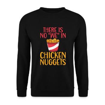 Chicken Nugget Gifts - Unisex Sweatshirt - black - Front - Alina (178cm) & Michal (187cm)