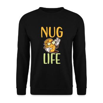 Chicken Nugget Gifts - Unisex Sweatshirt - black - Front - Alina (178cm) & Michal (187cm)