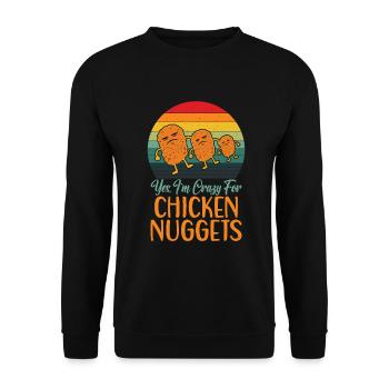 Cadeaux de pépites de poulet - Sweat-shirt Unisexe - noir - Devant - Alina (178cm) & Michal (187cm)