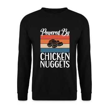 Chicken Nugget Gifts - Unisex Sweatshirt - black - Front - Alina (178cm) & Michal (187cm)