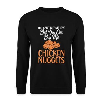 Chicken Nugget Gifts - Unisex Sweatshirt - black - Front - Alina (178cm) & Michal (187cm)