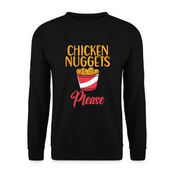 Chicken Nugget Gifts - Unisex Sweatshirt - black - Front - Alina (178cm) & Michal (187cm)