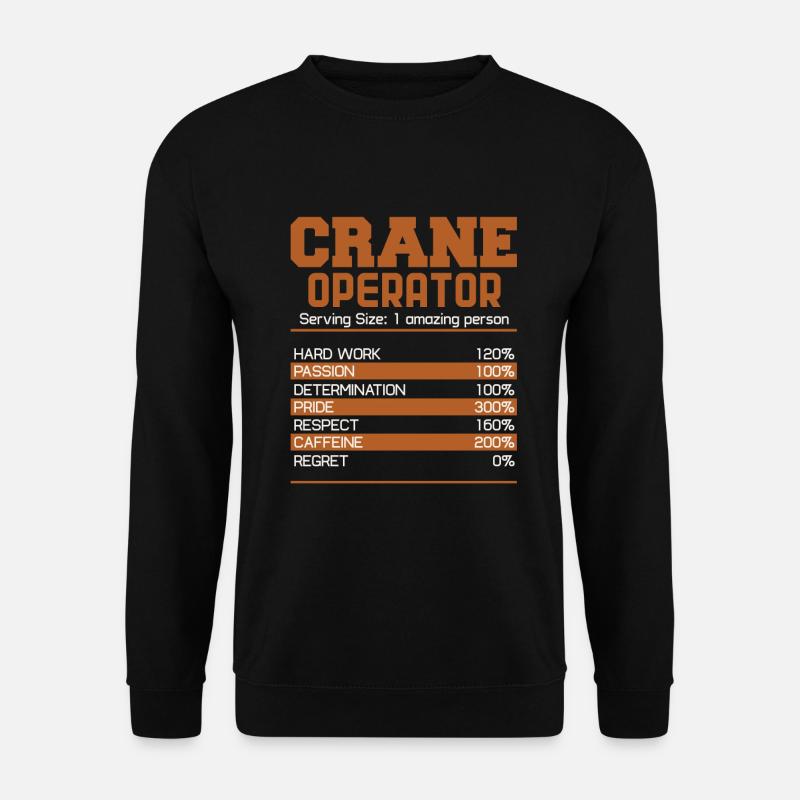 Kranführer Kran Geschenk - Unisex Pullover - Schwarz
