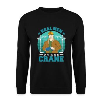 Crane operator crane gift - Unisex Sweatshirt - black - Front - Alina (178cm) & Michal (187cm)