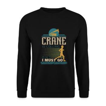 Crane operator crane gift - Unisex Sweatshirt - black - Front - Alina (178cm) & Michal (187cm)