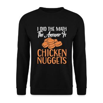 Cadeaux de pépites de poulet - Sweat-shirt Unisexe - noir - Devant - Alina (178cm) & Michal (187cm)