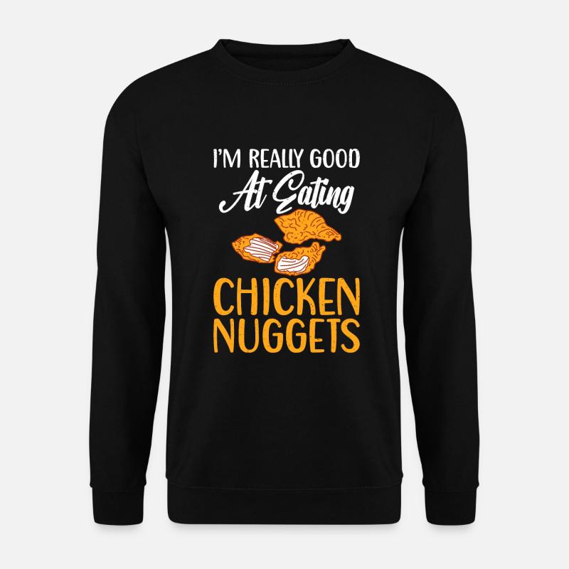 Chicken Nugget Geschenke - Unisex Pullover - Schwarz