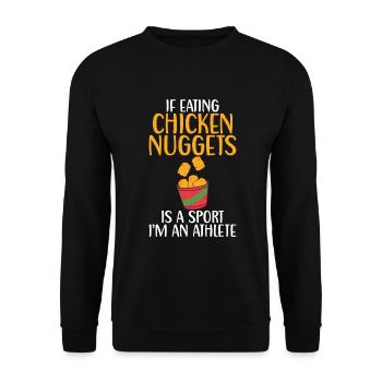 Cadeaux de pépites de poulet - Sweat-shirt Unisexe - noir - Devant - Alina (178cm) & Michal (187cm)