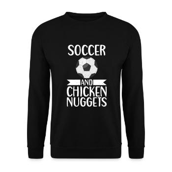 Chicken Nugget Gifts - Unisex Sweatshirt - black - Front - Alina (178cm) & Michal (187cm)