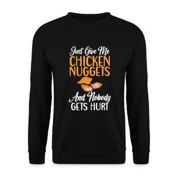 Cadeaux de pépites de poulet - Sweat-shirt Unisexe - noir - Devant - Alina (178cm) & Michal (187cm)