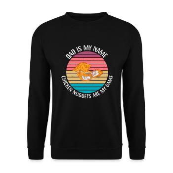 Cadeaux de pépites de poulet - Sweat-shirt Unisexe - noir - Devant - Alina (178cm) & Michal (187cm)