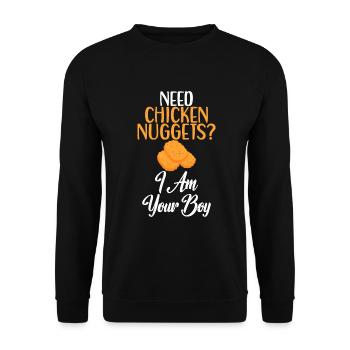 Cadeaux de pépites de poulet - Sweat-shirt Unisexe - noir - Devant - Alina (178cm) & Michal (187cm)
