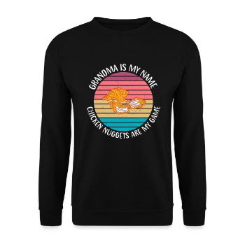 Cadeaux de pépites de poulet - Sweat-shirt Unisexe - noir - Devant - Alina (178cm) & Michal (187cm)