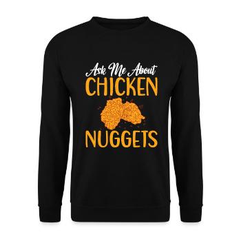 Cadeaux de pépites de poulet - Sweat-shirt Unisexe - noir - Devant - Alina (178cm) & Michal (187cm)