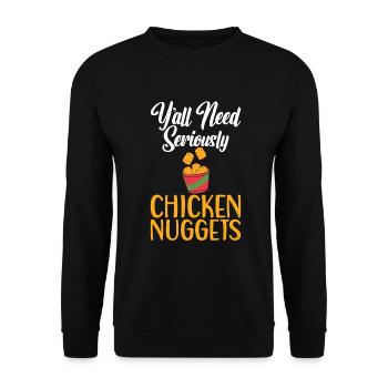 Cadeaux de pépites de poulet - Sweat-shirt Unisexe - noir - Devant - Alina (178cm) & Michal (187cm)