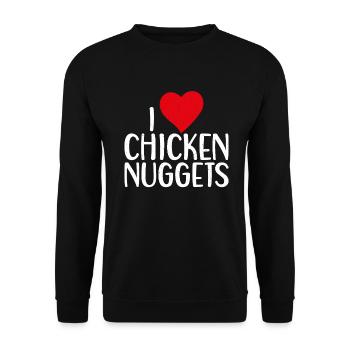 Cadeaux de pépites de poulet - Sweat-shirt Unisexe - noir - Devant - Alina (178cm) & Michal (187cm)