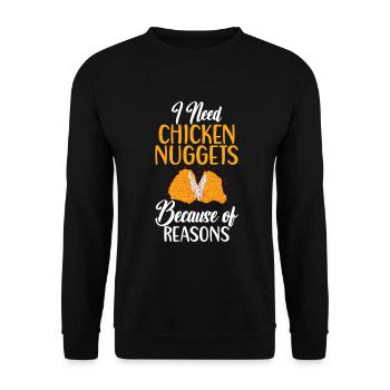 Cadeaux de pépites de poulet - Sweat-shirt Unisexe - noir - Devant - Alina (178cm) & Michal (187cm)