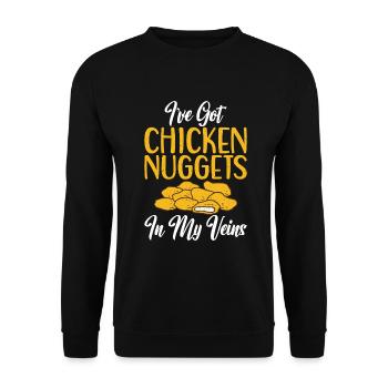 Cadeaux de pépites de poulet - Sweat-shirt Unisexe - noir - Devant - Alina (178cm) & Michal (187cm)