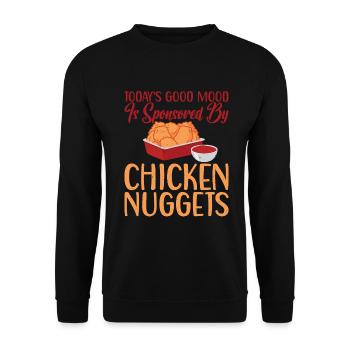 Cadeaux de pépites de poulet - Sweat-shirt Unisexe - noir - Devant - Alina (178cm) & Michal (187cm)