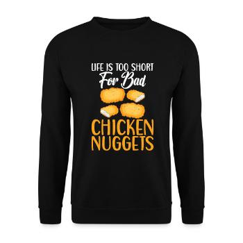 Cadeaux de pépites de poulet - Sweat-shirt Unisexe - noir - Devant - Alina (178cm) & Michal (187cm)