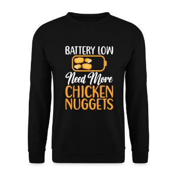 Cadeaux de pépites de poulet - Sweat-shirt Unisexe - noir - Devant - Alina (178cm) & Michal (187cm)