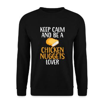 Cadeaux de pépites de poulet - Sweat-shirt Unisexe - noir - Devant - Alina (178cm) & Michal (187cm)