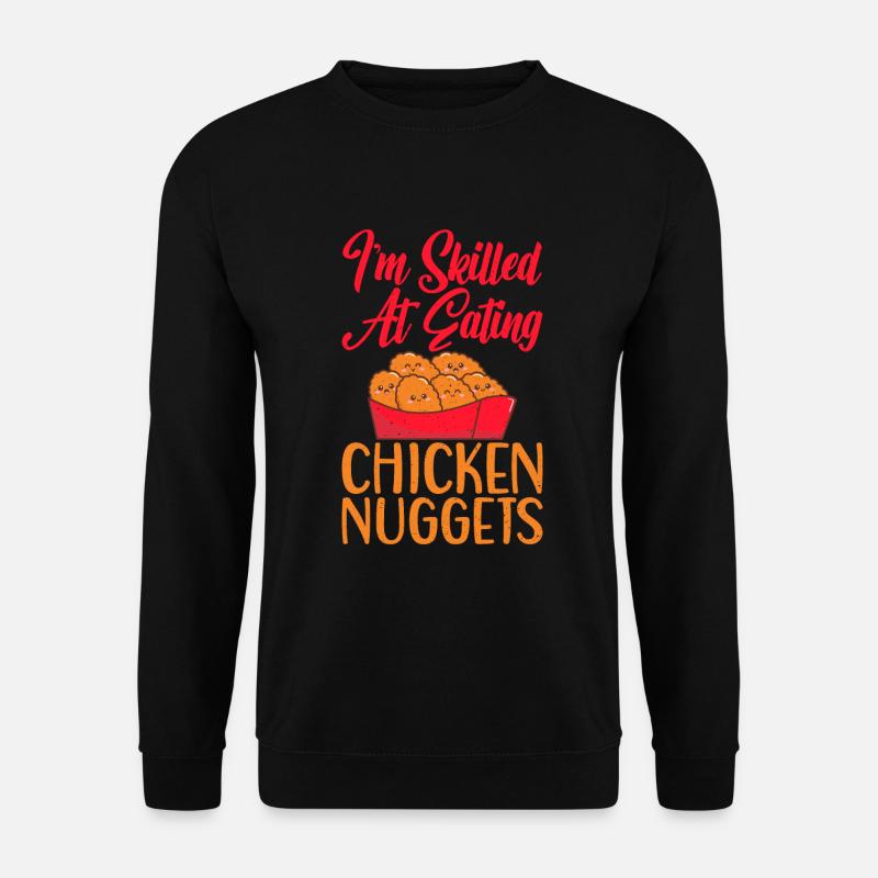 Chicken Nugget Geschenke - Unisex Pullover - Schwarz