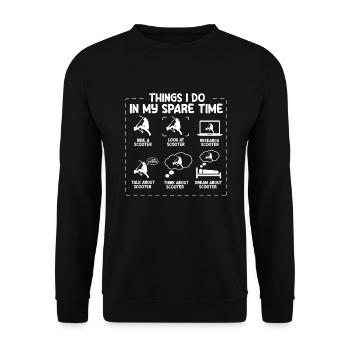 Scooter Scooter Scooter Gift - Unisex Sweatshirt - black - Front - Alina (178cm) & Michal (187cm)