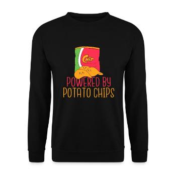 Potato Chips Gift - Unisex Sweatshirt - black - Front - Alina (178cm) & Michal (187cm)