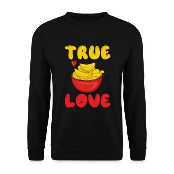 Potato Chips Gift - Unisex Sweatshirt - black - Front - Alina (178cm) & Michal (187cm)