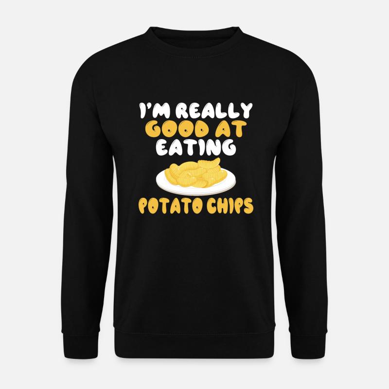 Kartoffelchips Geschenk - Unisex Pullover - Schwarz