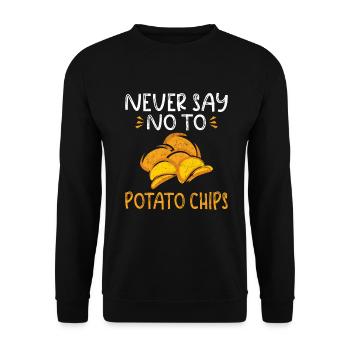 Cadeau de croustilles - Sweat-shirt Unisexe - noir - Devant - Alina (178cm) & Michal (187cm)