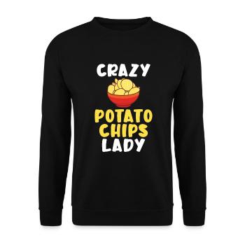 Cadeau de croustilles - Sweat-shirt Unisexe - noir - Devant - Alina (178cm) & Michal (187cm)