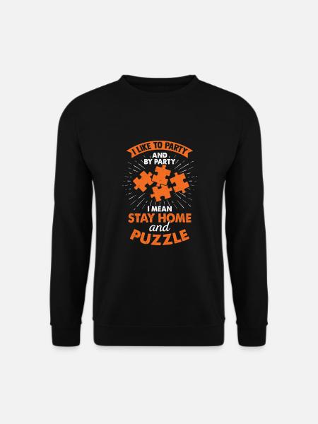 Lustiges Puzzle Puzzeln Puzzler Geschenk - Unisex Pullover - Schwarz