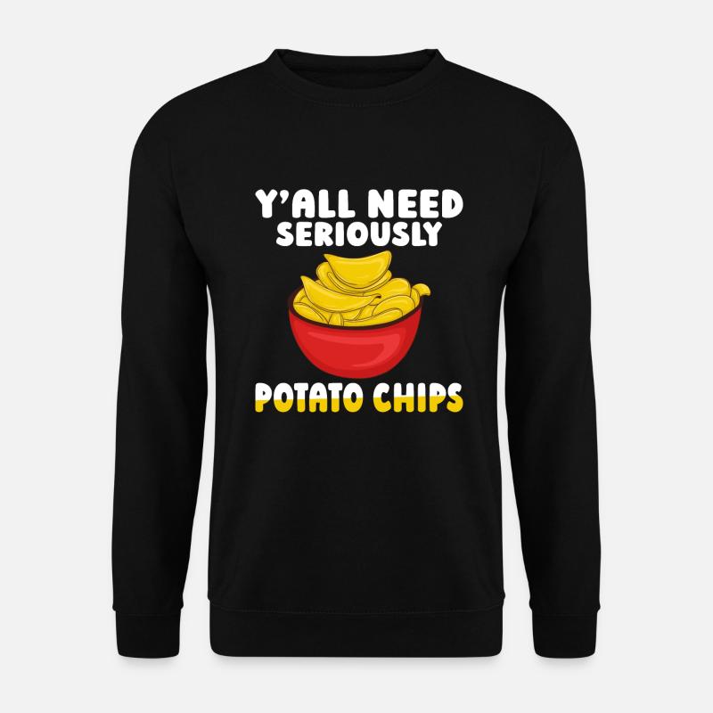 Kartoffelchips Geschenk - Unisex Pullover - Schwarz