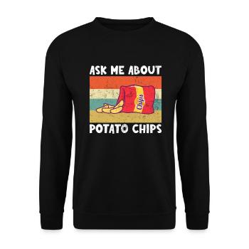 Cadeau de croustilles - Sweat-shirt Unisexe - noir - Devant - Alina (178cm) & Michal (187cm)